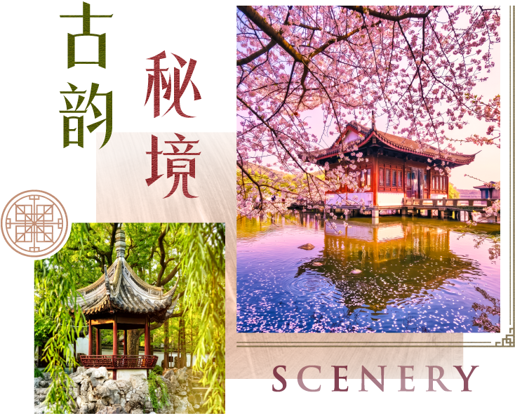 古韵秘境 SCENERY・西湖春櫻樓閣與江南園林
